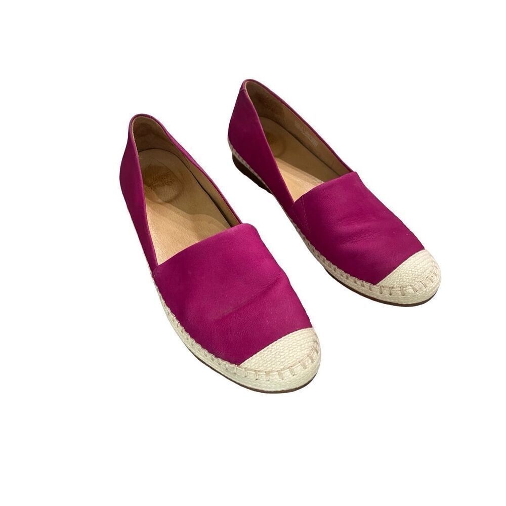 Dansko Womens Pink Leather Slip On Loafer Espadrille Flats Sandal Size 41 - Picture 3 of 7